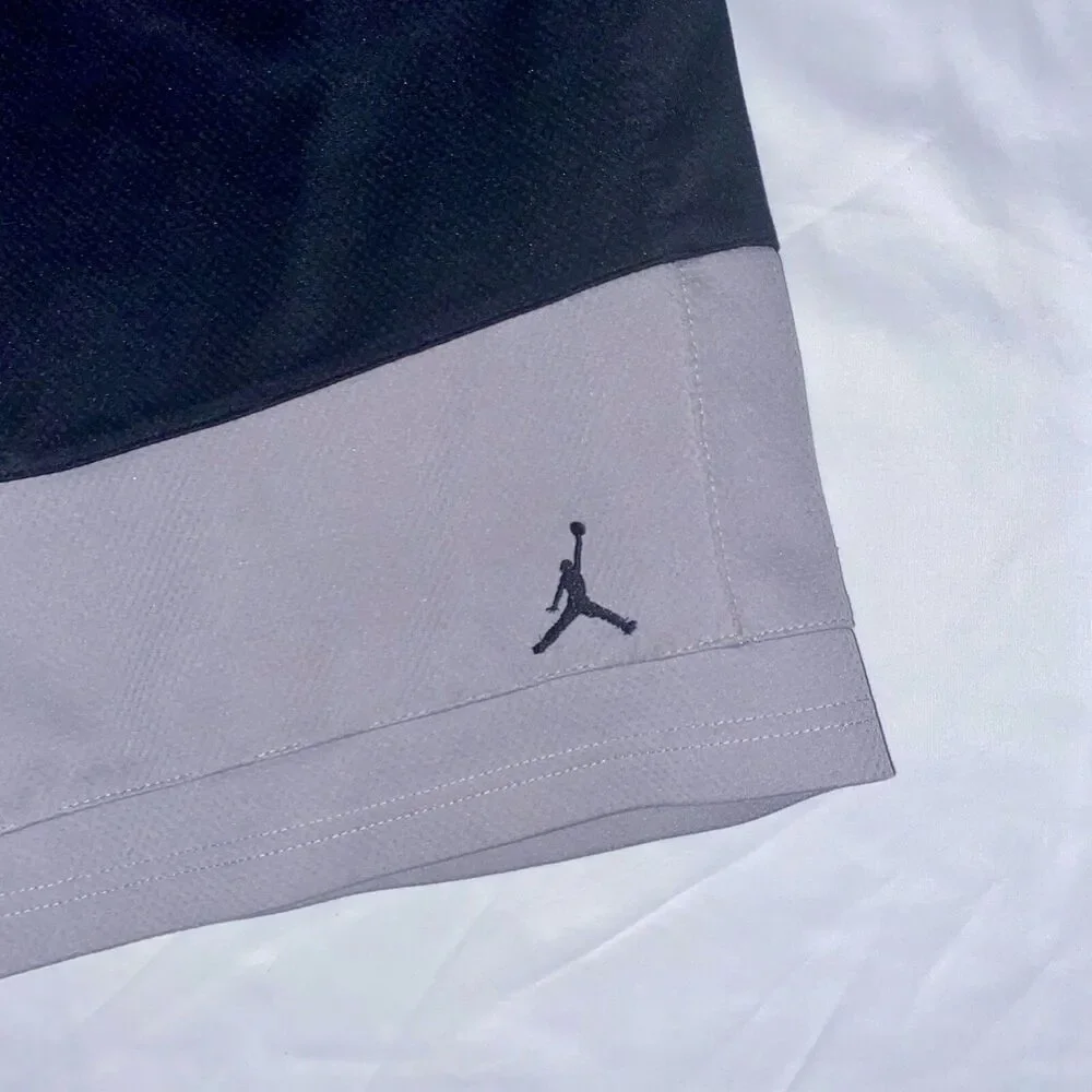 Jordan Vintage Basketball Dazzle Shorts Black Gray YXL Mens Small
